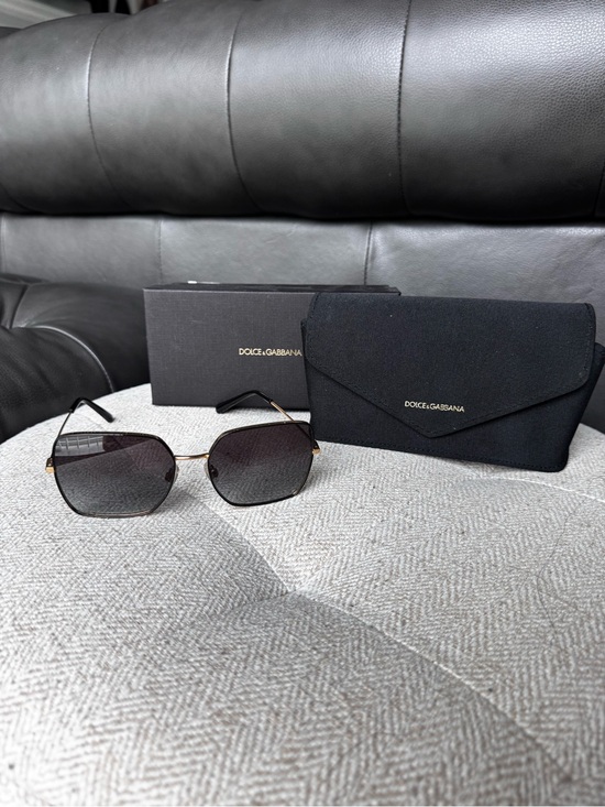 Dolce & Gabbana Accessories - Dolce & Gabbana Black and Gold Geometric Sunglasses